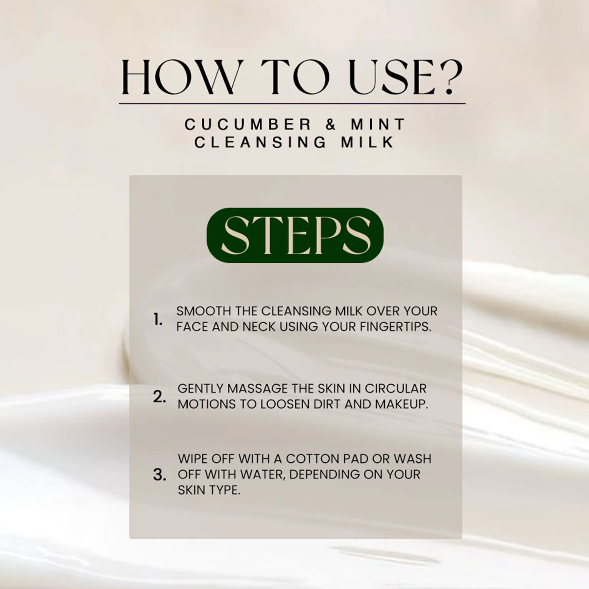 Cleansing Milk Cucumber & Mint - Image 4