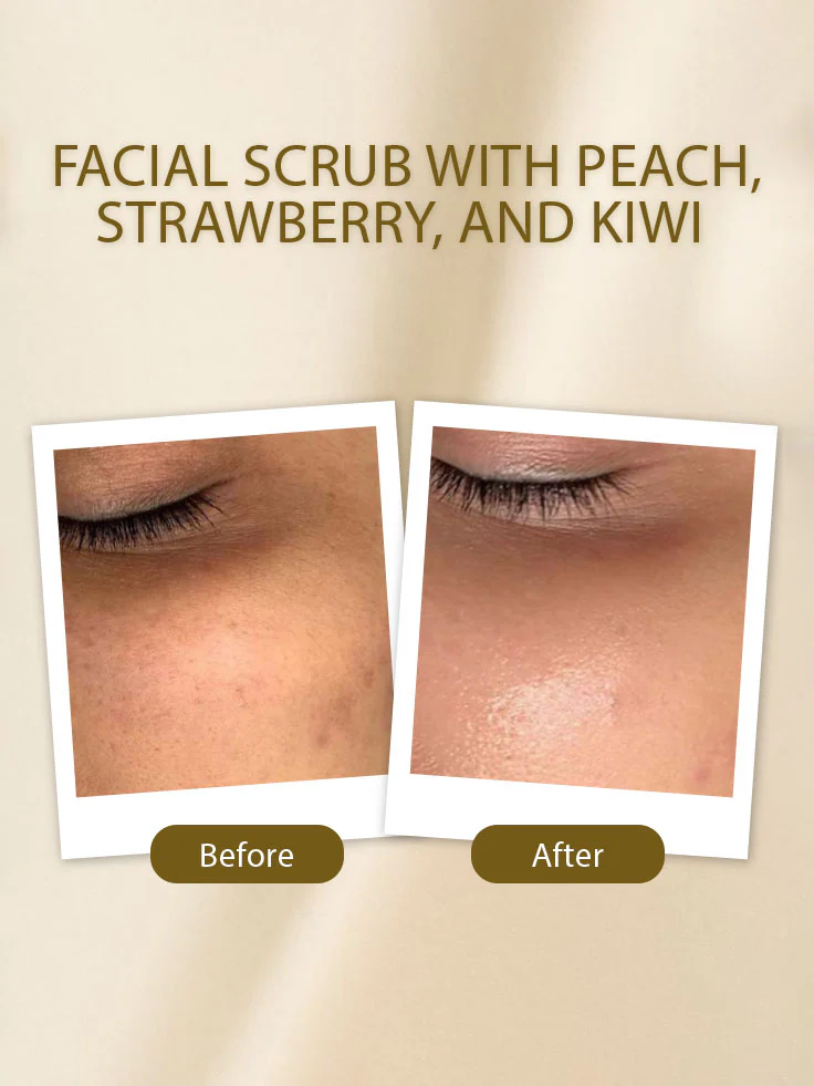 Facial Scrub with Peach, Strawberry, and Kiwi - Image 3
