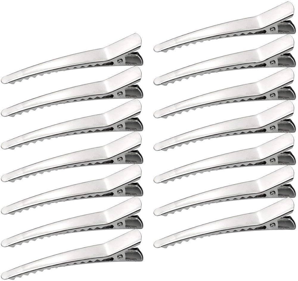 Hair Clips Silver Steel